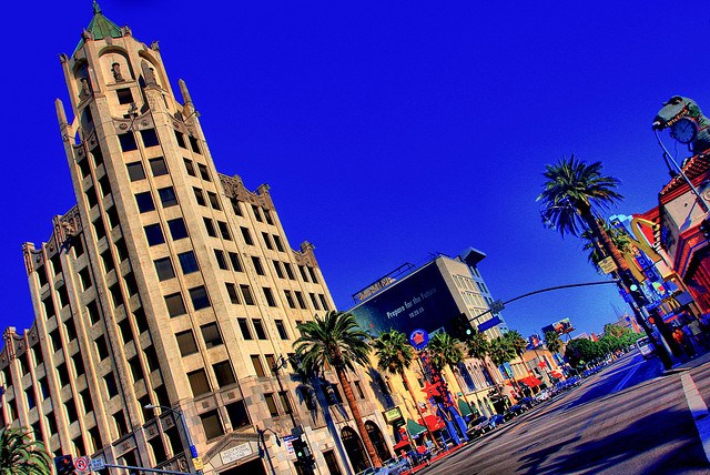 Los Angeles building blue